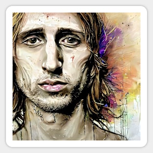 dynamic sketch of Luka Modrić Sticker